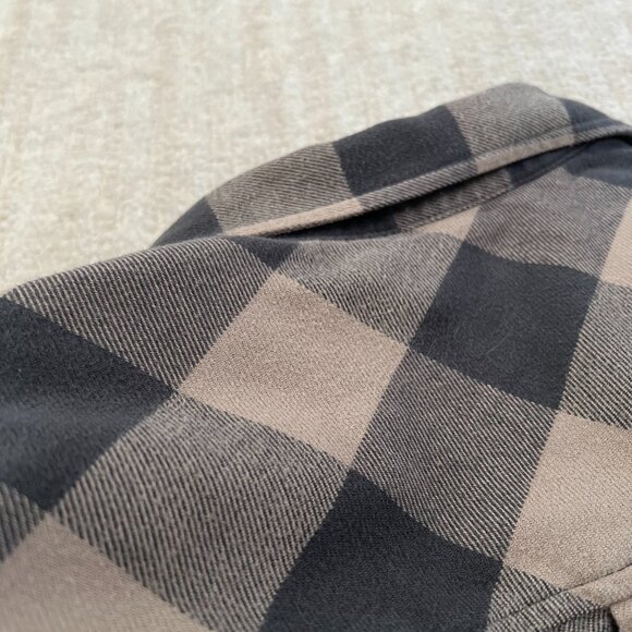 Aritzia Wilfred Free Sail Long Sleeve Button Up Flannel Shirt Top S - Picture 9 of 10